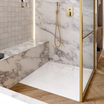 Cot racord Villeroy&Boch, Universal Showers, rotund cu suport duș, brushed gold